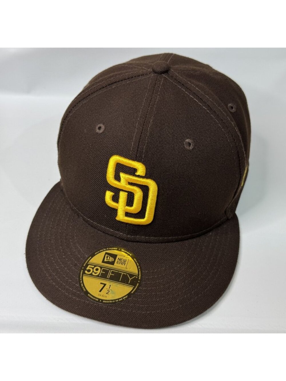 San Diego Padres New Era 59FIFTY Brown Fitted Hat 7 1/2 MLB Embroidered Cap
